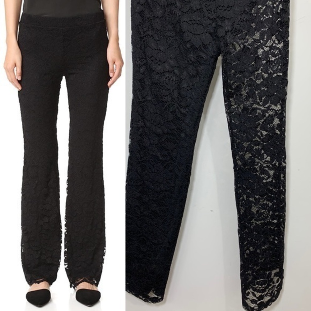 NWT Ella Moss lace stretch pants black size small